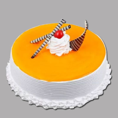 "Round shape Pineapple gel cake - 1Kg - Click here to View more details about this Product
